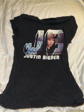 Justin Bieber Black Graphic Tee